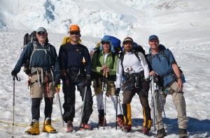 Alan, Stan, Rodney, Jim, Scott (R to L) on Mount Rainier