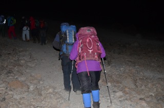 Jess in dark  on summit push