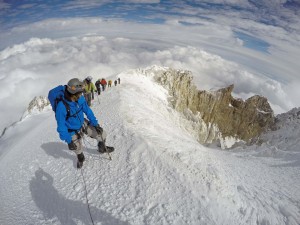 Looking along the crater rim of Orizaba, just 5 minutes from the top.